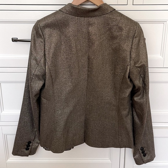 Banana Republic Gold Metallic Shimmer Blazer (size 6) - Picture 7 of 9